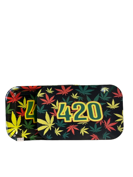 420 Rolling Tray Multi Coloured + 3D Magnetic Cover