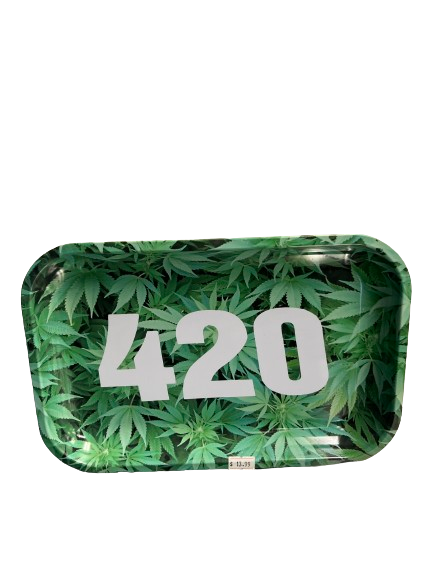 420 Green Metal Rolling Tray