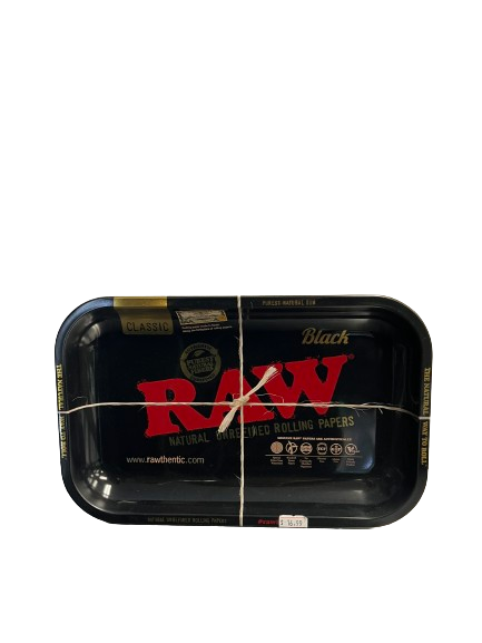 RAW Black Metal Rolling Tray 14"x11"