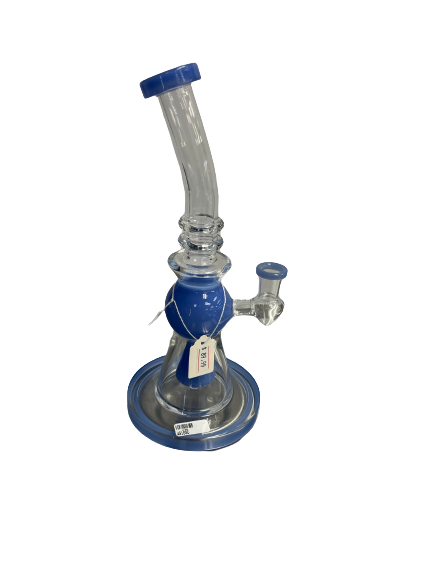 Assorted Baby Blue Curved Bong