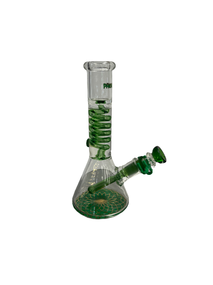 Phoenix Bong w Green Spirals