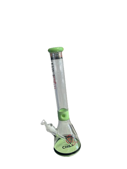 18" Green Chill Glass Bong