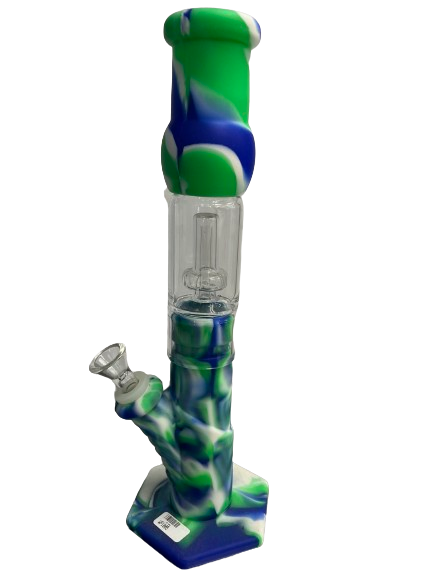 13" Multicolor Green/Blue/White Dab Rig