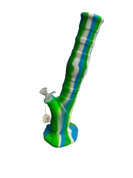 14" Green/Blue/White Striped Dab Rig