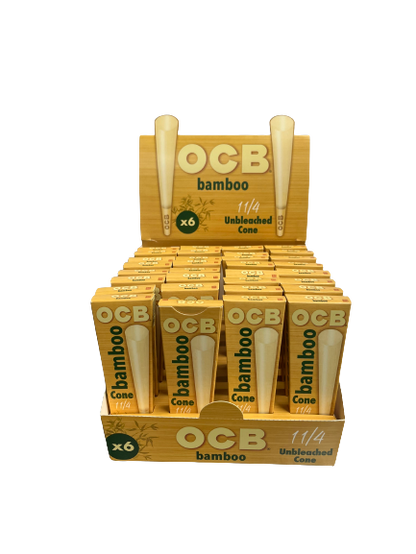 OCB Unbleached Bamboo Cone 1.25 x6